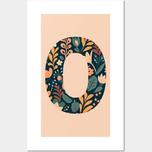 Whimsical Floral Letter O Posters and Art